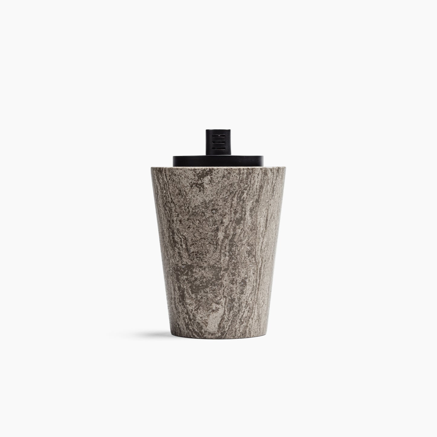 TABLE LIGHTER IN GREY ATHENS MARBLE WITH MATTE BLACK