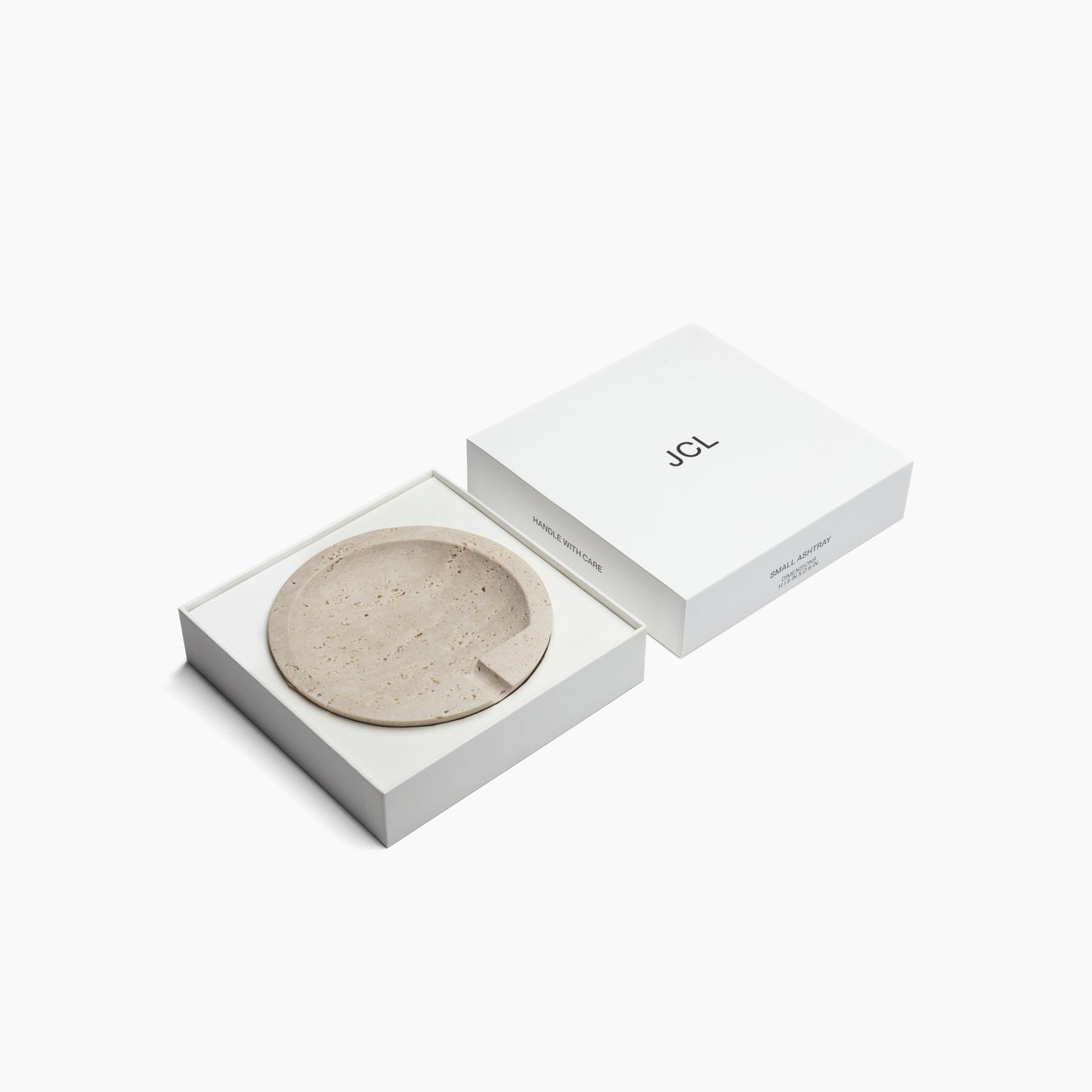 SMALL ASHTRAY IN CLASSIC ROMAN TRAVERTINE