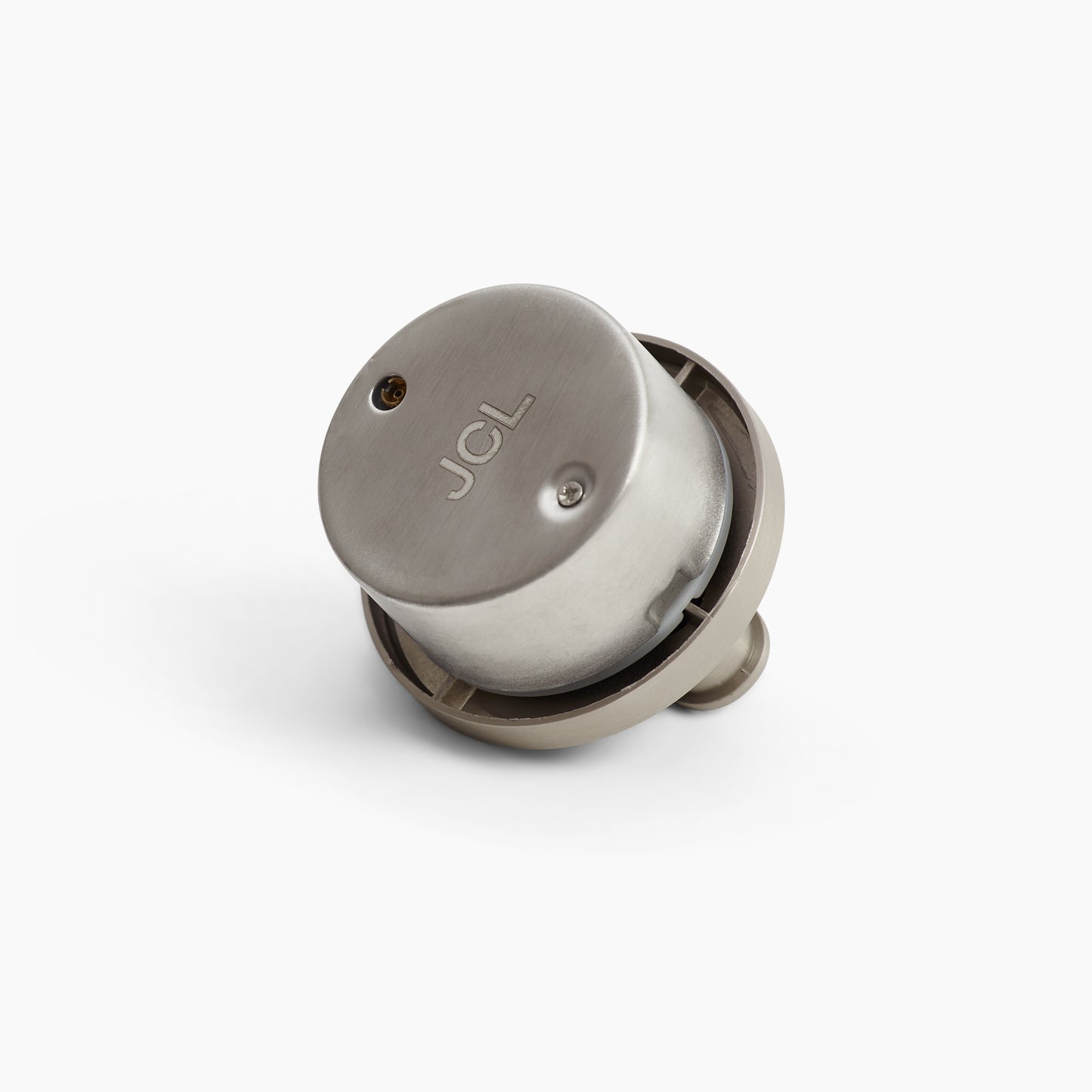 TABLE LIGHTER IN GREY ATHENS MARBLE WITH NICKEL INSERT