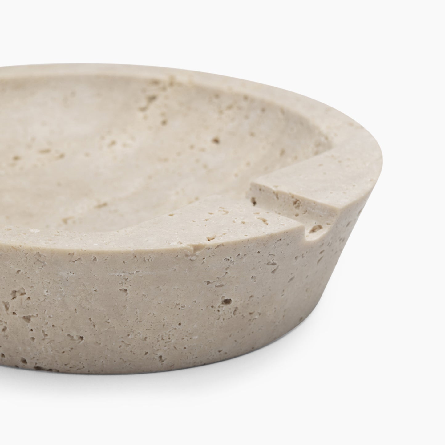 SMALL ASHTRAY IN CLASSIC ROMAN TRAVERTINE