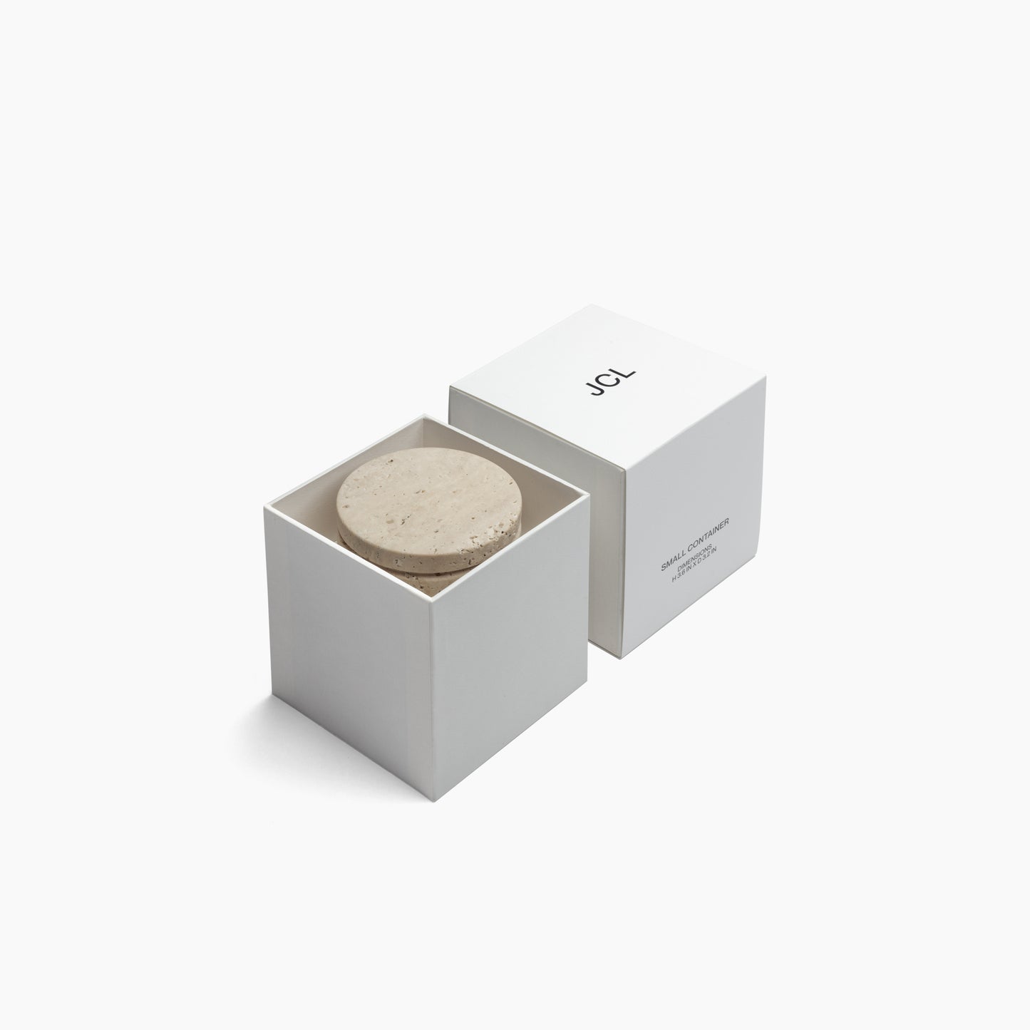 SMALL CONTAINER IN CLASSIC ROMAN TRAVERTINE