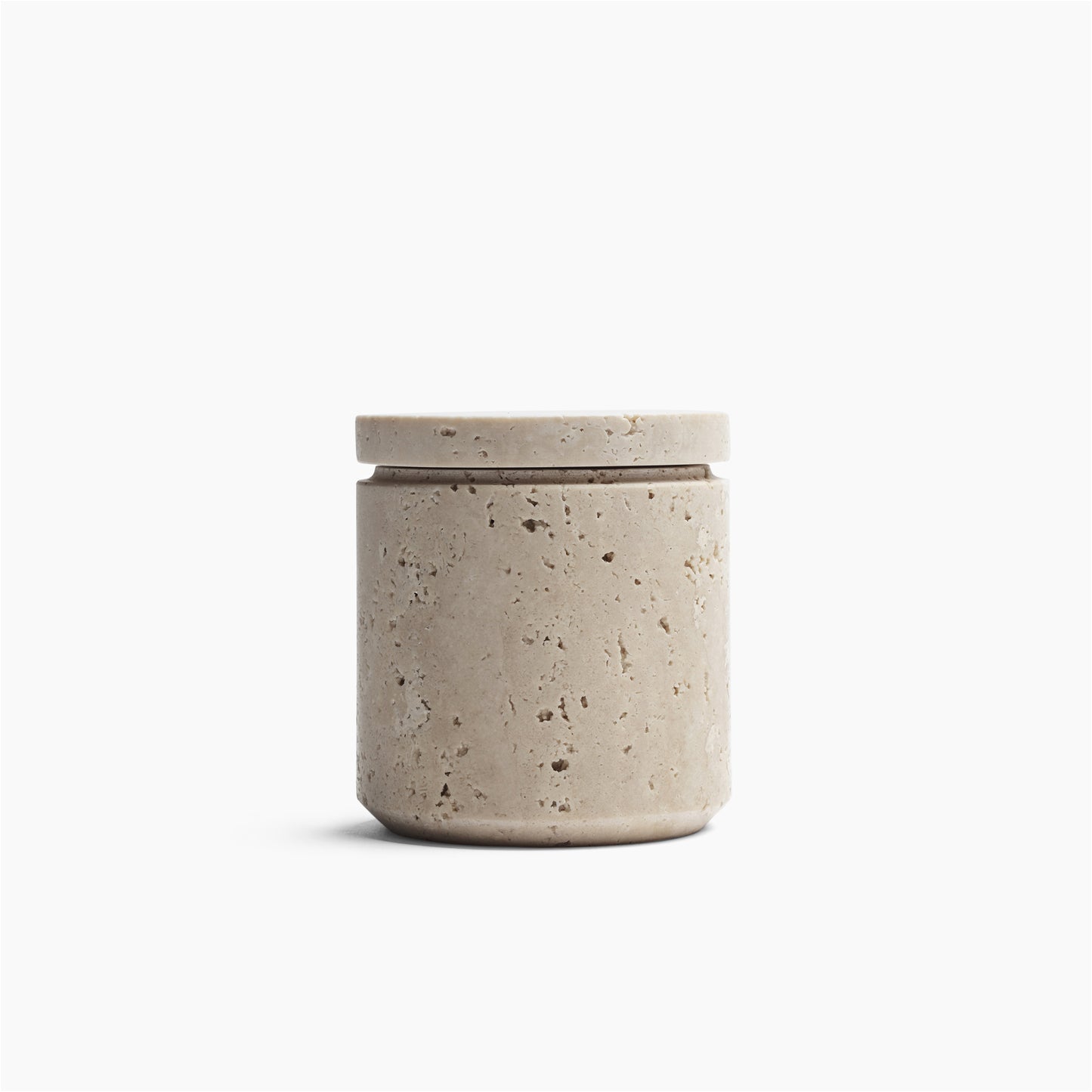 SMALL CONTAINER IN CLASSIC ROMAN TRAVERTINE